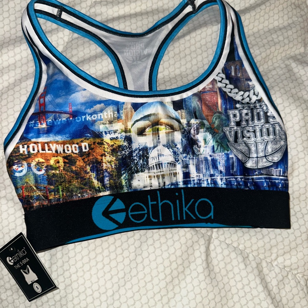 Ethika Multicolor Graphic Sports Bra Kids Small